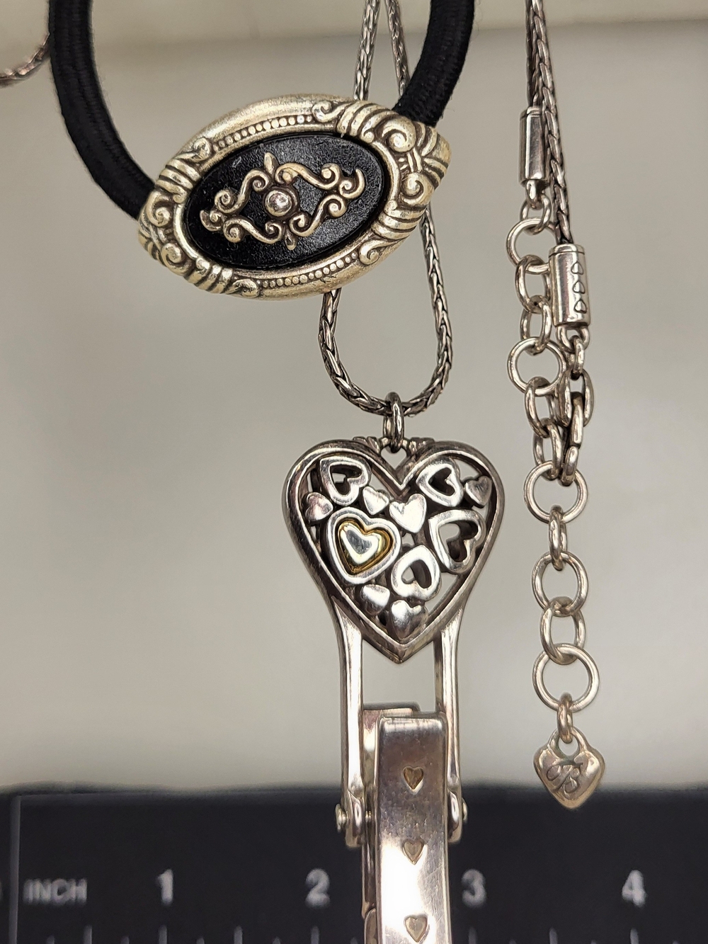 Brighton Heart ID Badge Holder Clip & Hair Tie Set
